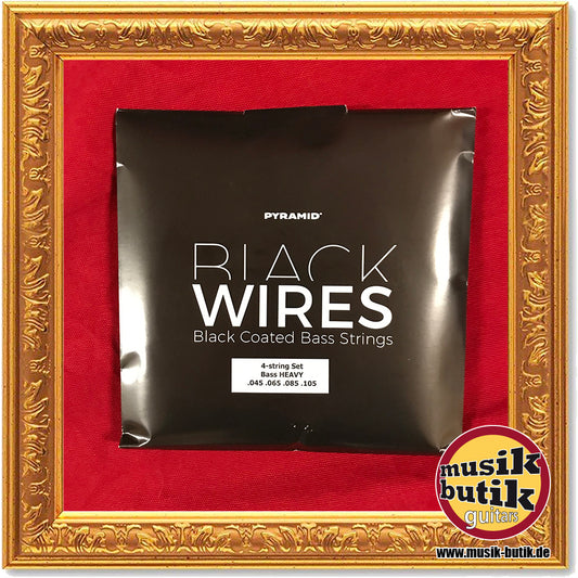 Pyramid Black Wires - 4-Saiter Long Scale .045 - .105