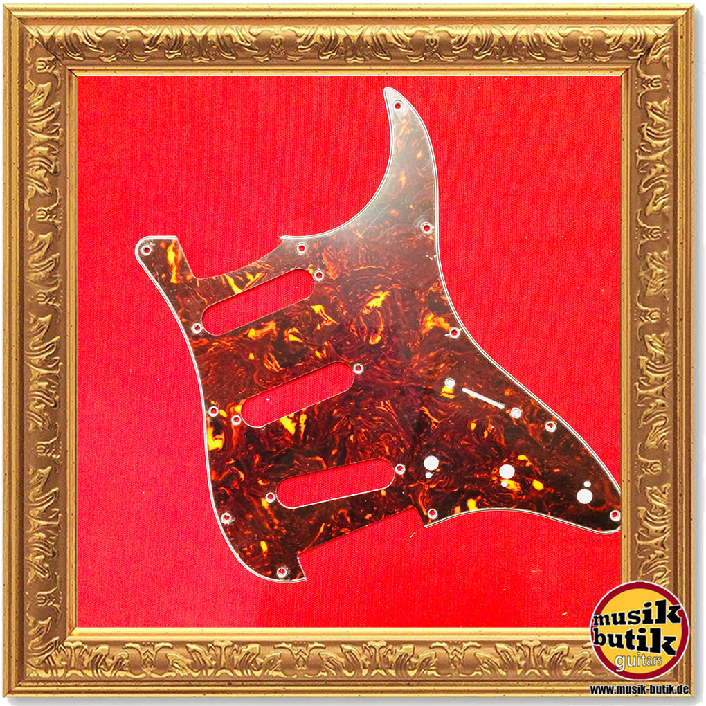 Electric Guitar Pickguard for Strat Replacement Red Tortoise Shell SSS 3Ply