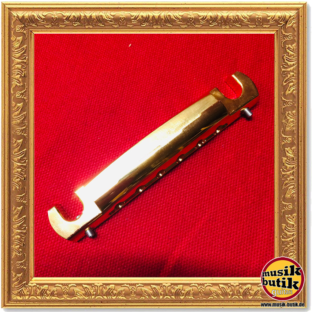 Faber TPWC-'59 Vintage Spec ALU Compensated Wraparound Tailpiece, Gold, glossy TPWC-59GG 3020-2