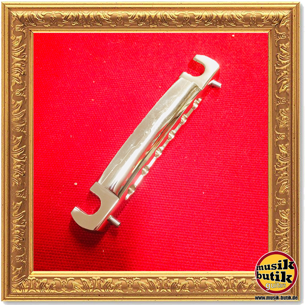 Faber TPWCL-'59, Vintage Spec ALU Compensated Wraparound Tailpiece, Nickel, glossy, LEFT HANDED TPWCL-59NG 3021-0