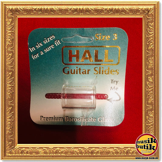 Hall Guitar Slide - Clear Pyrex Short Size 3