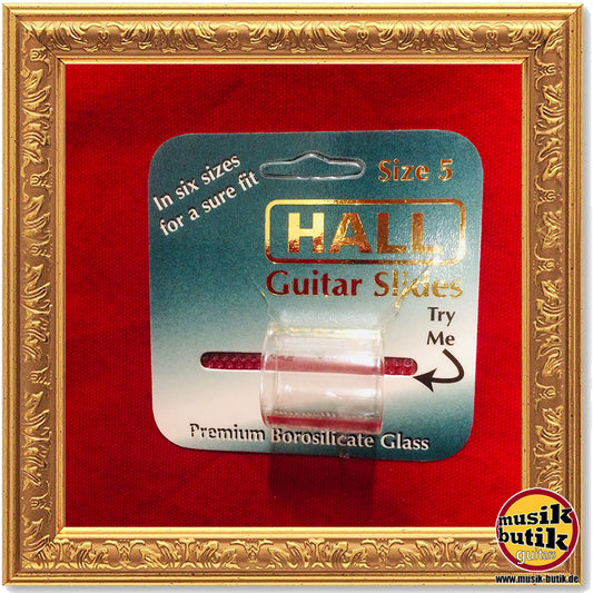 Hall Guitar Slide - Clear Pyrex Short Size 5