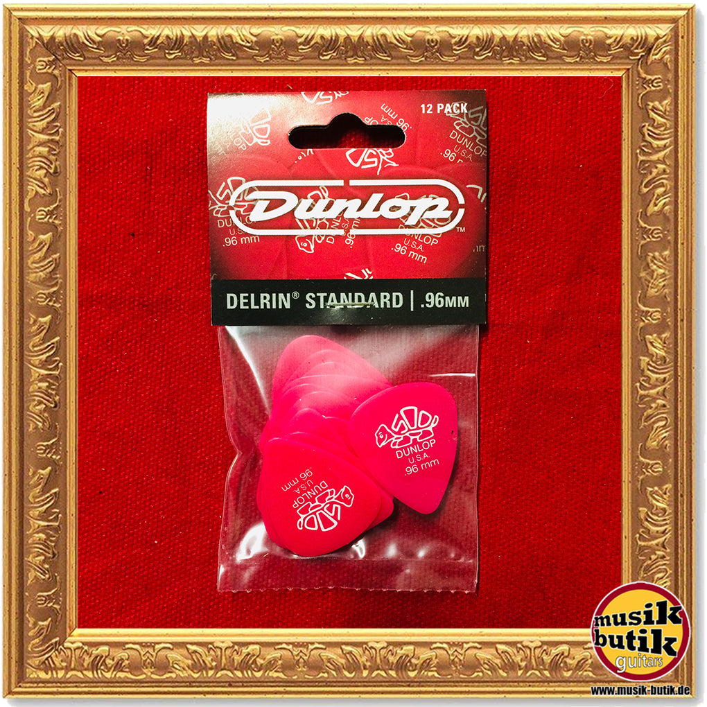 Dunlop Delrin 500 Standard Picks, Player's Pack, 12 pcs., dark pink, 0.96 mm