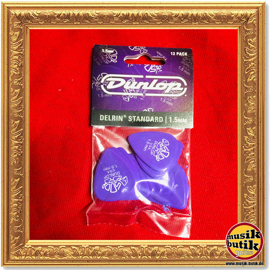 Dunlop Delrin 500 Standard Picks, Player's Pack, 12 pcs., lavender purple, 1.50 mm