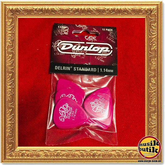 Dunlop Delrin 500 Standard Picks, Player's Pack, 12 pcs., red magenta, 1.14 mm