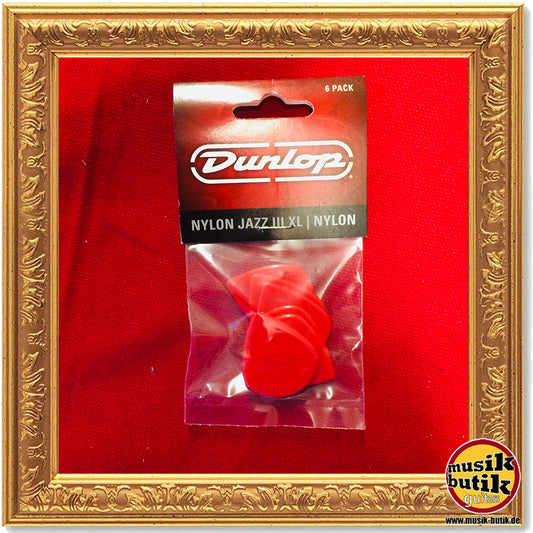 Dunlop Nylon Jazz III XL Picks, Player's Pack, 6 pcs., red, 1.38 mm