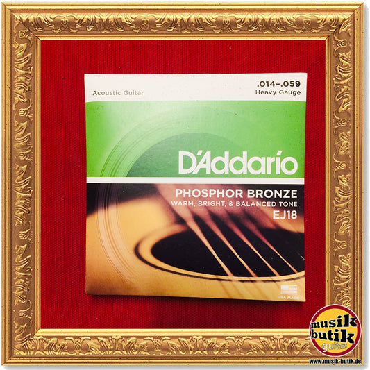 D'Addario EJ18 Phosphor Bronze, Heavy, 14-59