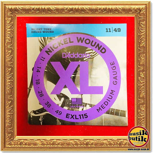 D'Addario EXL115 Saiten für E-Gitarre, Nickel Wound, Medium, 011-049