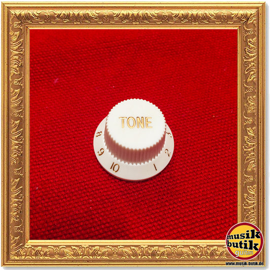 Poti "Tone"-Knopf für Strat, white